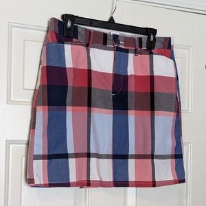 Croft & Barrow Plaid Skirt in Pink, Blue, and White